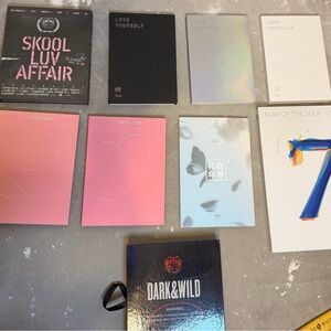 BTS Album Bundle - Multiple Editions (Pink, Black, White, Holographic, Blue)